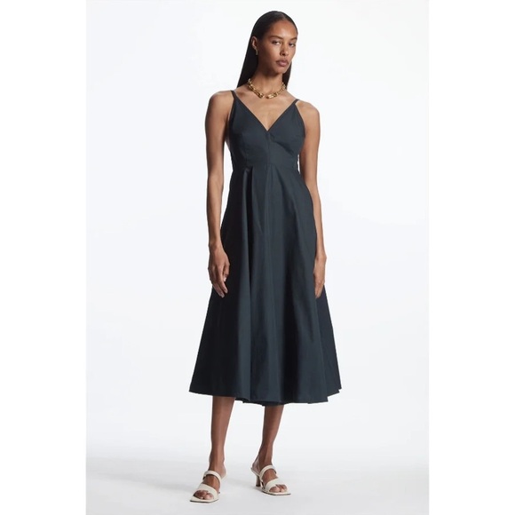 COS Poplin A-Line Midi Slip Dress - Picture 5 of 16